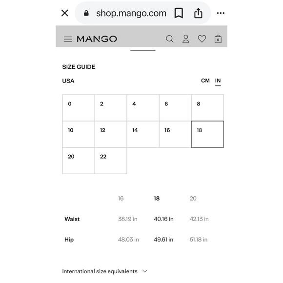 mango MNG Catherine Raw Hem High Waist Wide Leg Culotte Jeans Size 18 Dark Blue - Picture 11 of 15